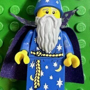 Blue wizard lego minifig AUTHENTIC Rare